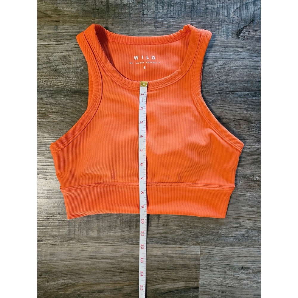 Wilo The Label Orange Ribbed Cropped Tank - Picture 2 of 7